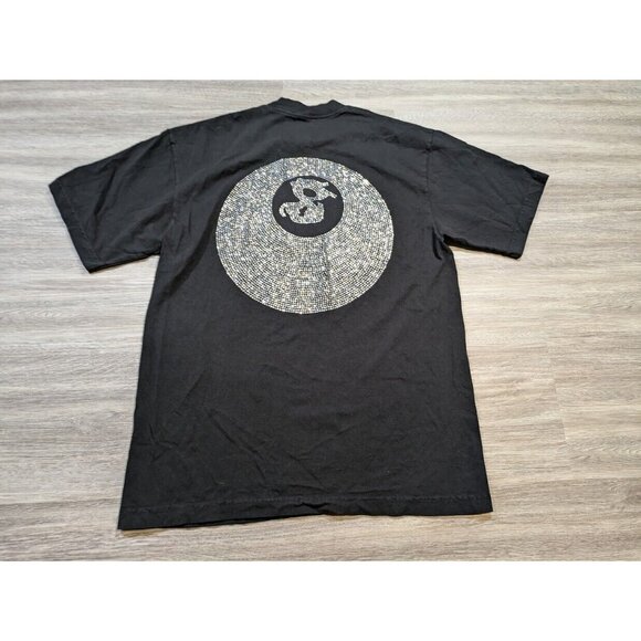 Section Eight Medium T Shirt Black Rhinestones Eight Ball Anime Girl Graphic - Picture 6 of 9